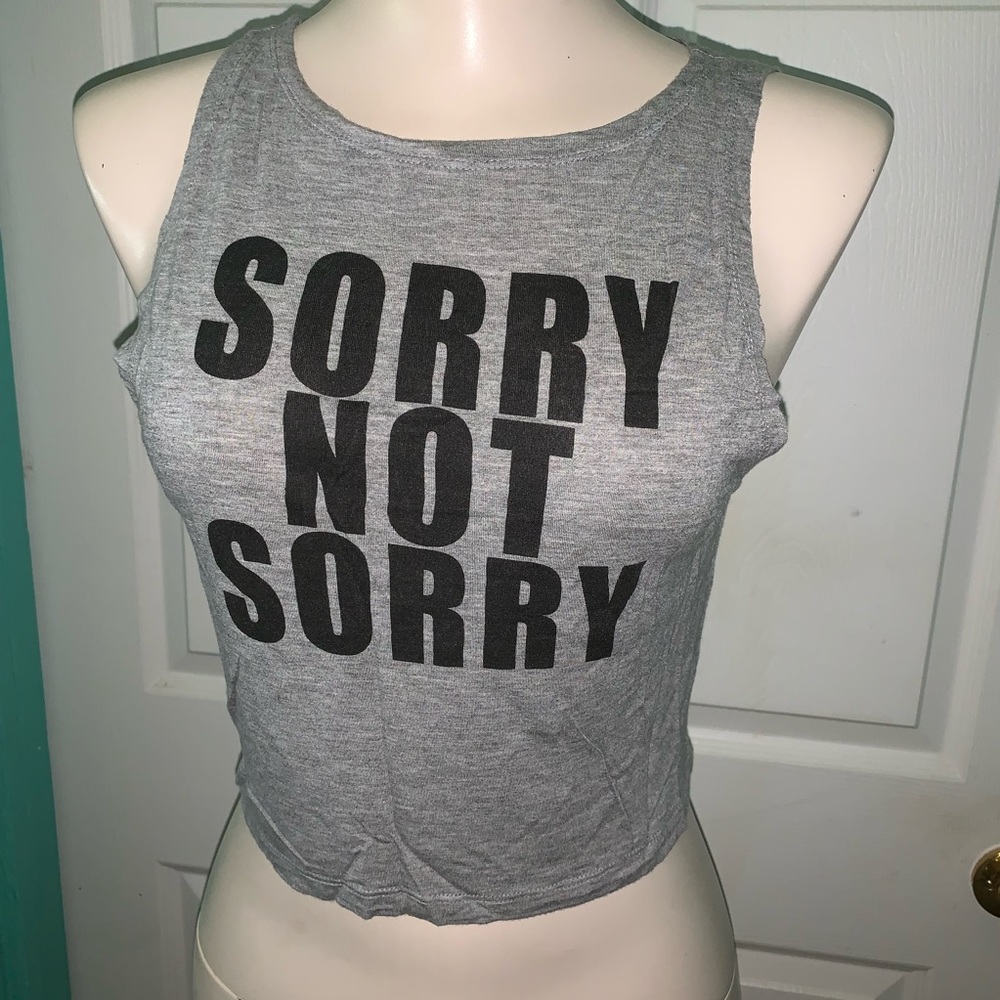 ❌SOLD❌ on ThredUp—Sorry Not Sorry Crop Top